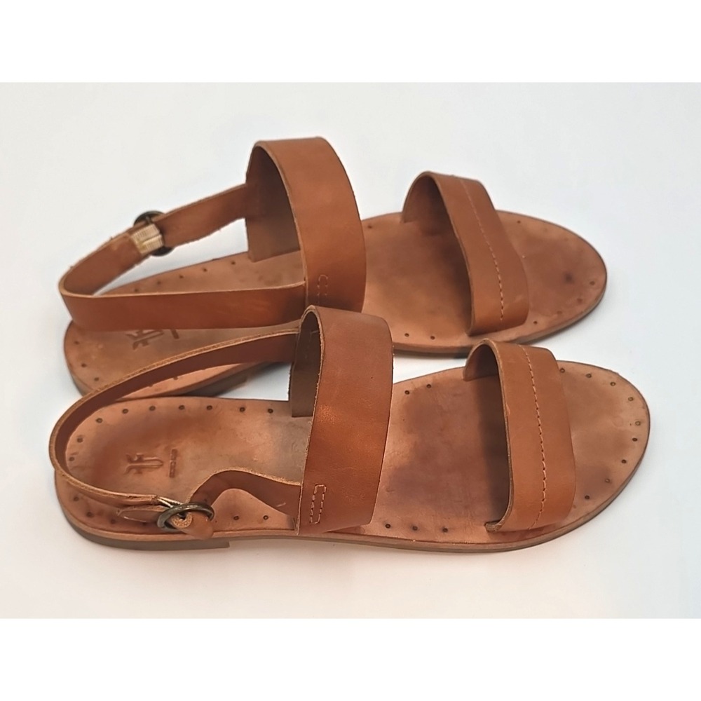 Frye Brown Leather Ankle Strap Buckle Sandals Women's US 10 M